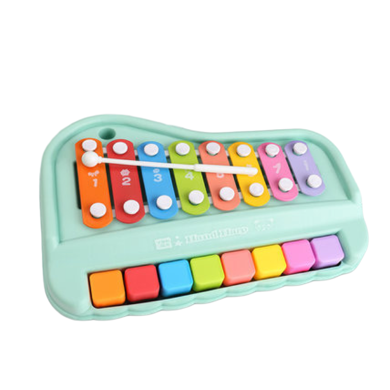 Puzzle hand percussion baby 2-in-1 xylophone instrument music toy piano