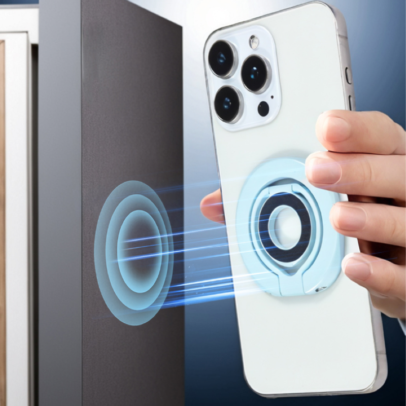 Double-sided magnetic phone holder, ultra-thin three-fold stand