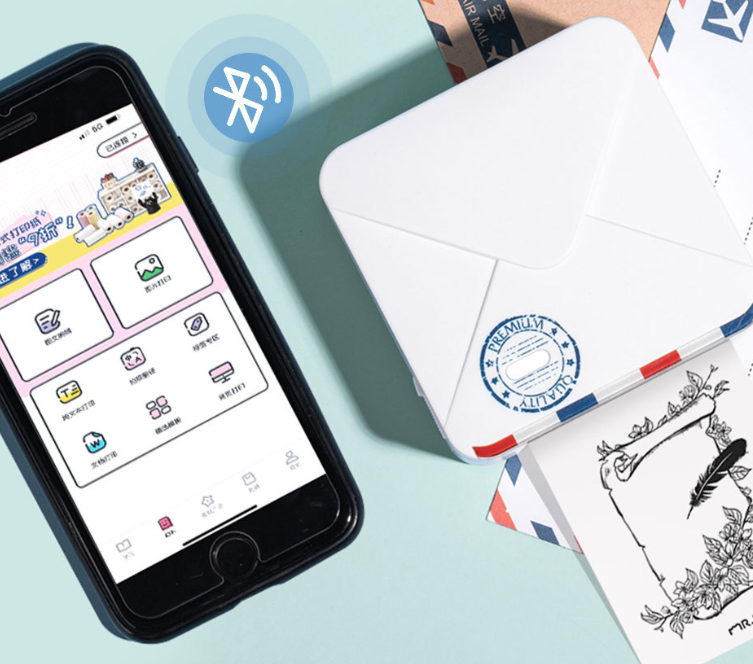 Mini impresora térmica para telefono móvil. Pequeña impresora de errores para estudiantes en casa.