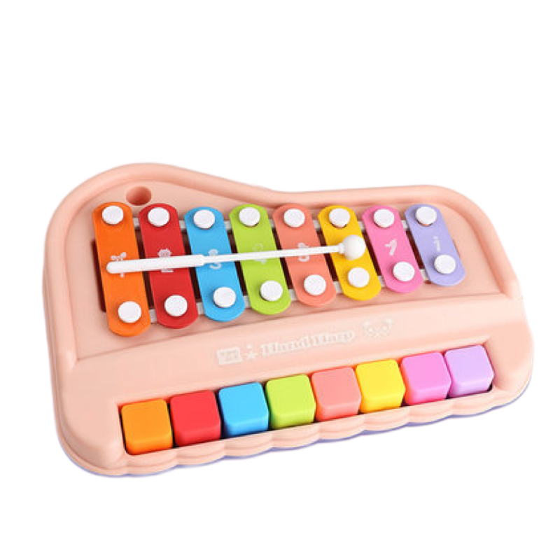 Puzzle hand percussion baby 2-in-1 xylophone instrument music toy piano