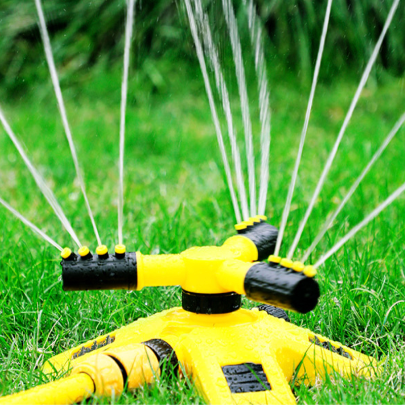 360° Automatic Rotating Sprinkler Head, 3-Arm Series Irrigation Sprayer for Nursery & Garden