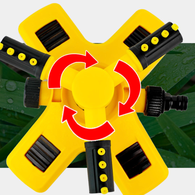 360° Automatic Rotating Sprinkler Head, 3-Arm Series Irrigation Sprayer for Nursery & Garden