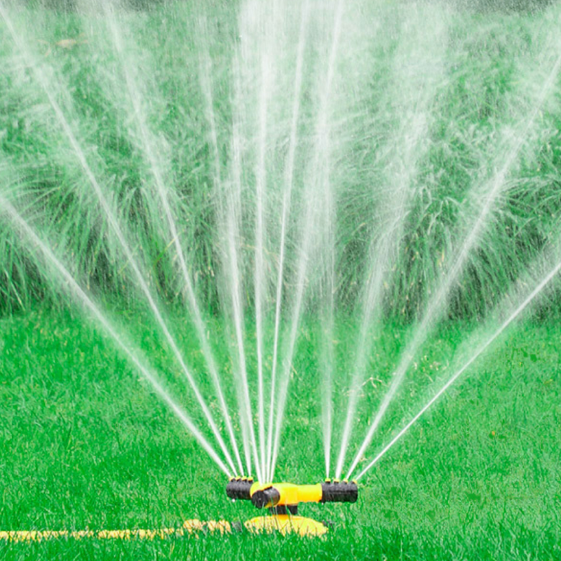 360° Automatic Rotating Sprinkler Head, 3-Arm Series Irrigation Sprayer for Nursery & Garden
