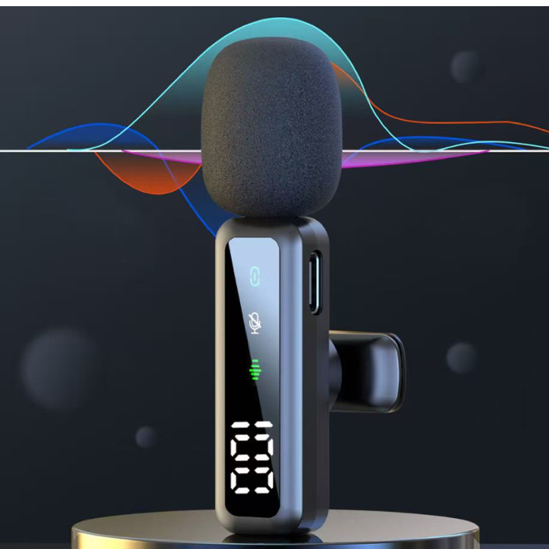 New Wireless Lavalier Microphone ，Portable Mini Mic for Outdoor, Live Streaming, Mobile & Computer, Bluetooth Audio Recording