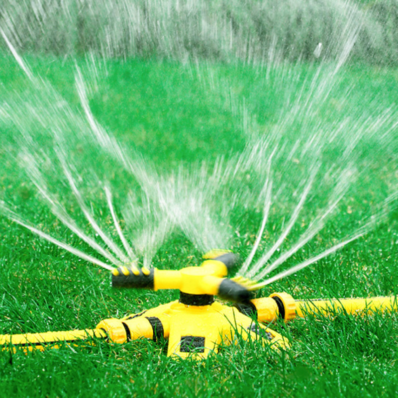 360° Automatic Rotating Sprinkler Head, 3-Arm Series Irrigation Sprayer for Nursery & Garden
