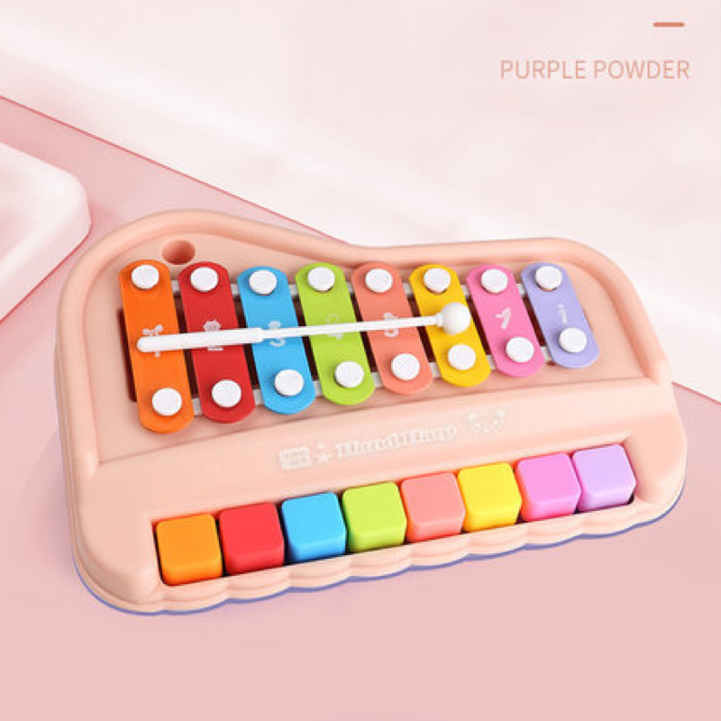 Puzzle hand percussion baby 2-in-1 xylophone instrument music toy piano