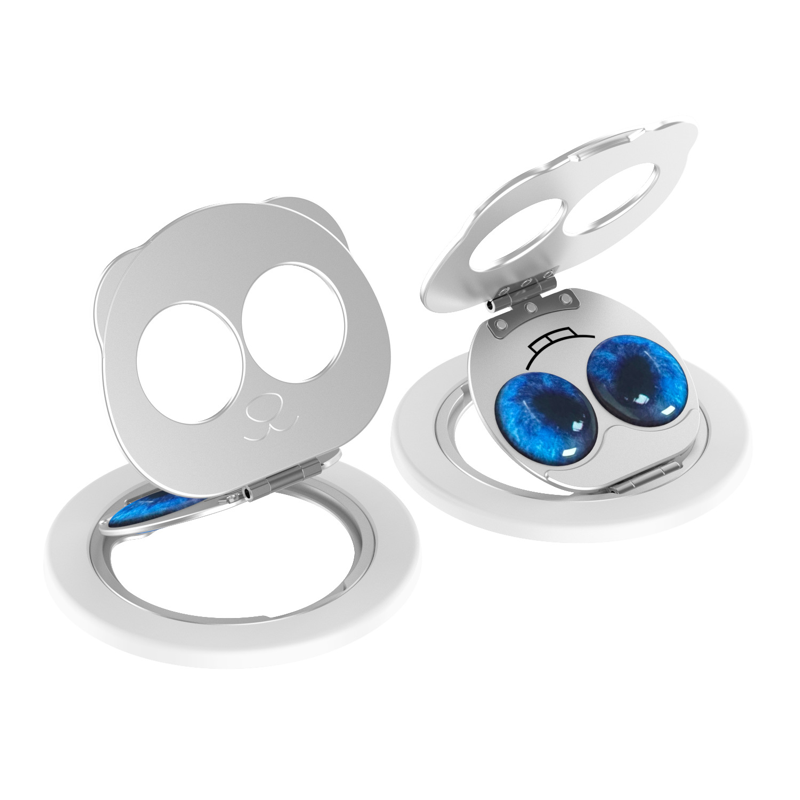Magnetic double-folding rotating stand, adjustable ring buckle portable phone holder