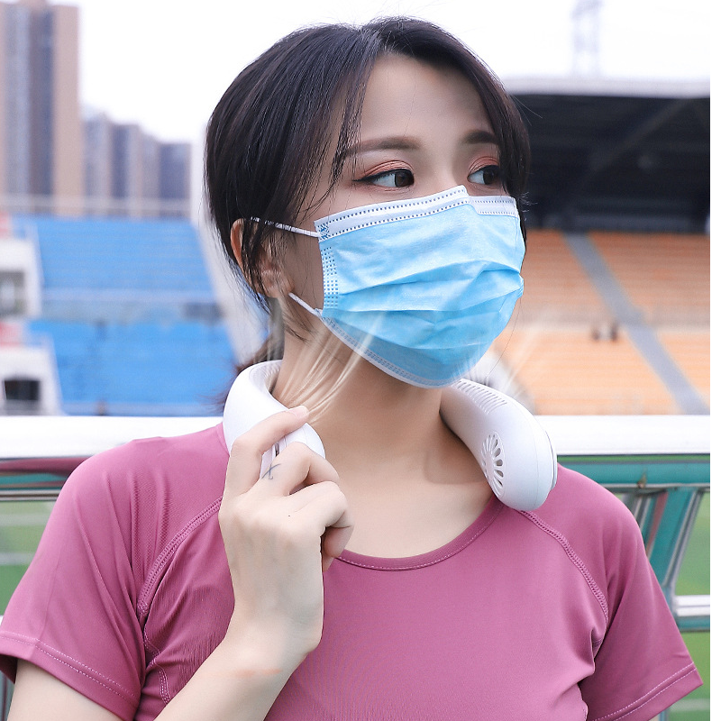 Neckband fan, portable mini fan, USB rechargeable