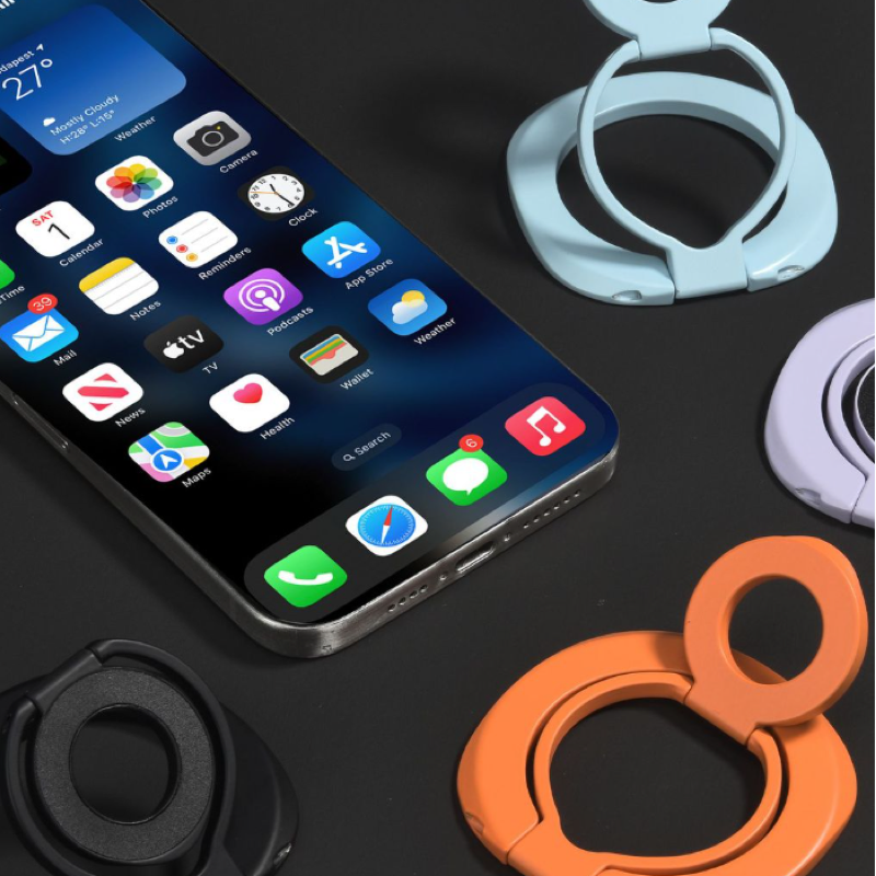Double-sided magnetic phone holder, ultra-thin three-fold stand