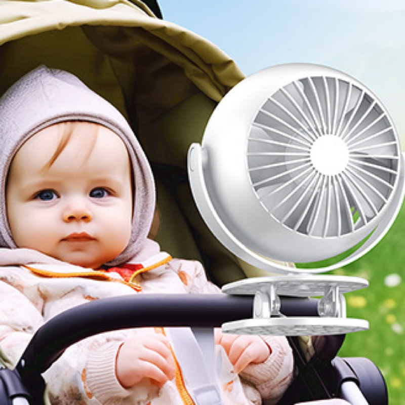 6-inch stand mini fan, desktop USB charging clip fan