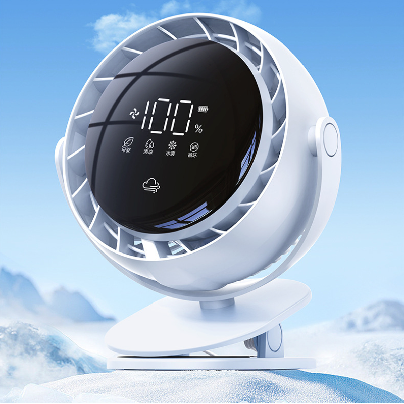 6-inch stand mini fan, desktop USB charging clip fan