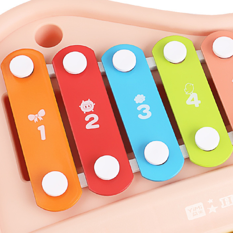 Puzzle hand percussion baby 2-in-1 xylophone instrument music toy piano