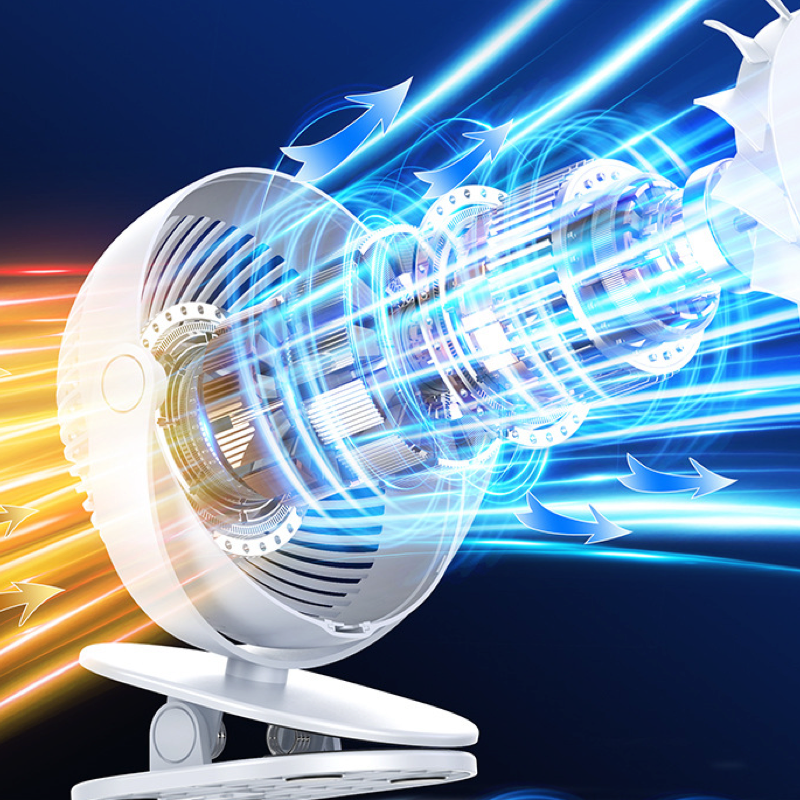 6-inch stand mini fan, desktop USB charging clip fan