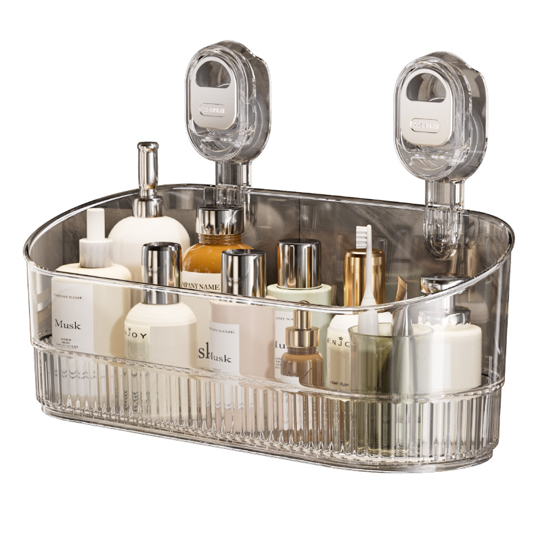 Suction cup storage rack, bathroom storage, kitchen storage