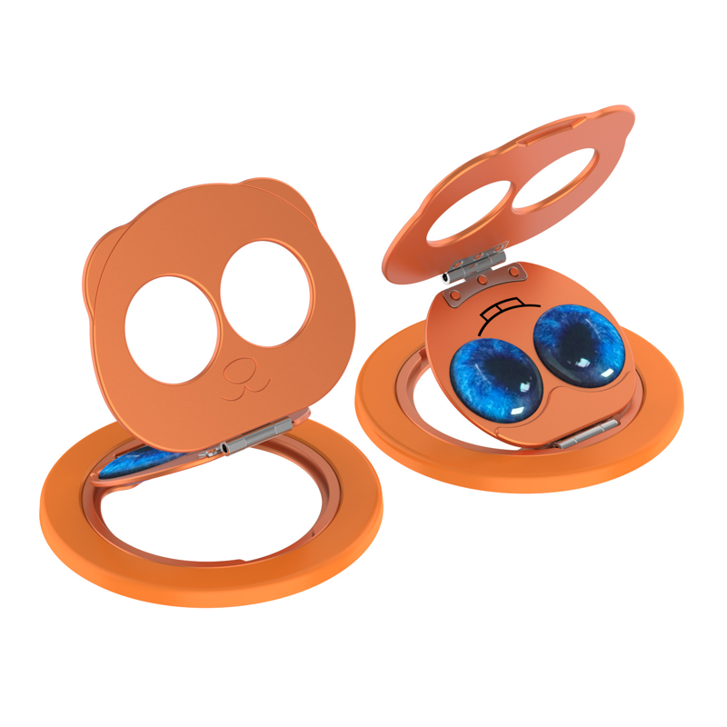 Magnetic double-folding rotating stand, adjustable ring buckle portable phone holder